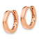 14k Rose Gold 1/2" Round Hinged Hoop Earrings
