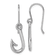 Rhodium Over Sterling Silver Polished Hook Dangle Earrings