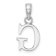 Rhodium Over 14k White Gold Polished Block Letter G Initial Pendant