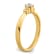 14K Yellow Gold Petite Beaded Edge Round Diamond Ring 0.24ctw