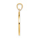 14k Two-tone Gold Cross Anchor Captain Wheel Pendant
