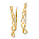 14k Yellow Gold Polished Infinity Ear Climber Earrings