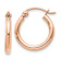 14k Rose Gold Polished 9/16" Tube Hoop Earrings