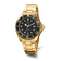 Men's Charles Hubert Gold-plated Stainless Steel Black Dial Watch