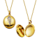 White Cubic Zirconia 18k Yellow Gold Over Brass Wing Locket Pendant With
Chain 0.10ctw