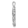 Rhodium Over 14K White Gold White and Black Diamond Cross Pendant