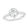 1.00ct Lab Grown Diamond Bezel Set Ring in 14k White Gold