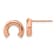14k Rose Gold Polished U Shape Tube Stud Earrings
