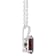 10x8mm Oval Garnet With Diamond Accents Rhodium Over Sterling Silver
Pendant with Chain