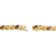 Multi-Color Multi-Gemstone 18k Yellow Gold Over Sterling Silver Tennis Bracelet