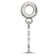 Rhodium Over Sterling Silver LogoArt Chi Omega Owl Charm on Bead
