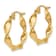 14k Yellow Gold 11/16" Twisted Hoop Earrings