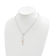 14K Yellow Gold Polished Heart with Dangle Cross and Religious Medal Necklace