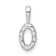 Rhodium Over 14k White Gold Diamond Number 0 Pendant