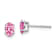 Rhodium Over 14K White Gold Pink Sapphire Earrings