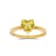 Heart Shape Lab Created Yellow Sapphire 18K Yellow Gold Over Sterling
Silver Solitaire Ring