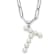Rhodium Over Sterling Silver 3-5.5mm Freshwater Cultured Pearl LETTER T
18-inch Necklace