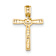14k Two-tone Gold Textured Cross Pendant