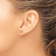 14k Yellow Gold and 14k Rose Gold Double Hearts Stud Earrings