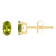 5x3mm Oval Peridot 14k Yellow Gold Stud Earrings