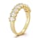 Sterling Statements 14K Yellow Gold Over Sterling Silver Oval CZ Half
Eternity Band Ring