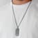 Robert Alton Mn's Dog Tag Pendant With Chain In Stainless Steel 0.05ctw