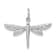 Rhodium Over Sterling Silver Cubic Zirconia Dragonfly Pendant