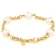 Cultured Freshwater Pearl Byzantine Chain Station Bracelet In 18K Gold
Over Bronze 8mm
