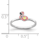Rhodium Over Sterling Silver Multi-color Enameled Flamingo Children's Ring