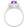 8x5mm Pear Shape Amethyst And White Topaz Accents Rhodium Over Sterling
Silver Halo Ring
