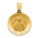 14K Yellow Gold Polished and Satin St Gabriel Medal Hollow Pendant