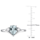 Aquamarine and Diamonnd 14K White Gold Engagement Ring 1.07ctw