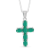 Green Emerald Rhodium Over Sterling Silver Pendant with Chain 1.80ctw