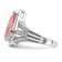 Rhodium Over Sterling Silver Pink Nano Crystal and Cubic Zirconia
Teardrop Halo Ring