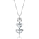 Heart Shape CZ Three-Stone Pendant In Sterling Silver
