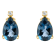 8x5mm Pear Shape London Blue Topaz with Diamond Accents 14k Yellow Gold
Stud Earrings