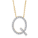 Lab-Grown Diamond Initial Q Necklace In 14K Gold Over Sterling Silver 0.50ctw