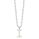 Rhodium Over Sterling Silver 3-5.5mm Freshwater Cultured Pearl LETTER I
18-inch Necklace