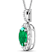 2.15ctw 14K White Gold Zambian Emerald and White Diamond Pendant with 18
inch Cable Chain