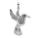 Rhodium Over Sterling Silver Black and White Multicolor Cubic Zirconia
Hummingbird Pendant