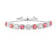 Peach Orange Lab Created Padparadscha and White Sapphire Orange Bracelet
for women