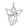 Rhodium Over 14k White Gold Diamond Angel Pendant