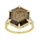 Golden Sheen Sapphire Hexagon Ring In 18K Gold Over Sterling Silver 14.23ctw