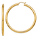 14k Yellow Gold 2 3/8" Polished Tube Hoop Earrings