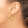 14k Yellow Gold Polished 1 9/16" Twisted Hoop Earrings