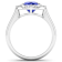 3.41ctw Violet Tanzanite and Diamond 14K White Gold Halo Ring