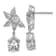 Rhodium Over Sterling Silver Fancy Multi-cut Cubic Zirconia Post Dangle Earrings