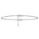 14K White Gold Polished with 1-inch Extension Anklet