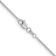 Rhodium Over 14k White Gold 1.2mm Solid Cable 14 Inch Chain