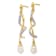 14K Yellow Gold 7x5mm White Teardrop Freshwater Cultured Pearl 0.01ct
Diamond Dangle Earrings
